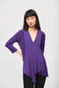 Image of Joseph Ribkoff V-Neck Asymmetric Hemline Tunic - Mystic Purple