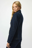 Image of Joseph Ribkoff Stretch Denim Fitted Blazer with Gold Buttons - Indigo