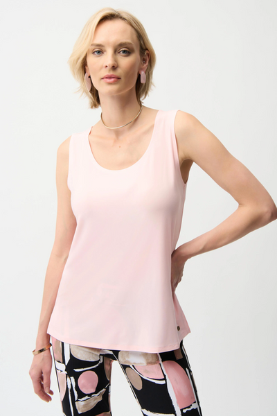 Joseph Ribkoff Silky Knit Scoop Neck Camisole - Petal Pink