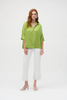 Image of Joseph Ribkoff Hammered Satin Boxy Top - Greenery