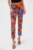 Image of Joseph Ribkoff Straight Leg Tropical Print Pull On Pant - Multicolor