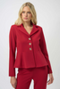 Image of Joseph Ribkoff Scuba Crepe Peplum Blazer - Deep Cherry