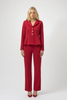 Image of Joseph Ribkoff Scuba Crepe Peplum Blazer - Deep Cherry