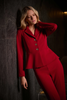 Image of Joseph Ribkoff Scuba Crepe Peplum Blazer - Deep Cherry
