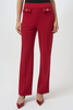 Image of Joseph Ribkoff Scuba Crepe Wide Leg Pull On Pant - Deep Cherry