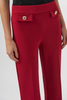 Image of Joseph Ribkoff Scuba Crepe Wide Leg Pull On Pant - Deep Cherry