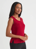 Image of Misook Scoop Neck Knit Tank - Scarlet Red