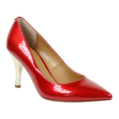 J. Reneé Kanan Metallic Heel Point Toe Pump - Red
