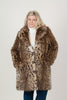 Image of Karl Lagerfeld Paris Animal Print Faux Fur Coat - Leopard