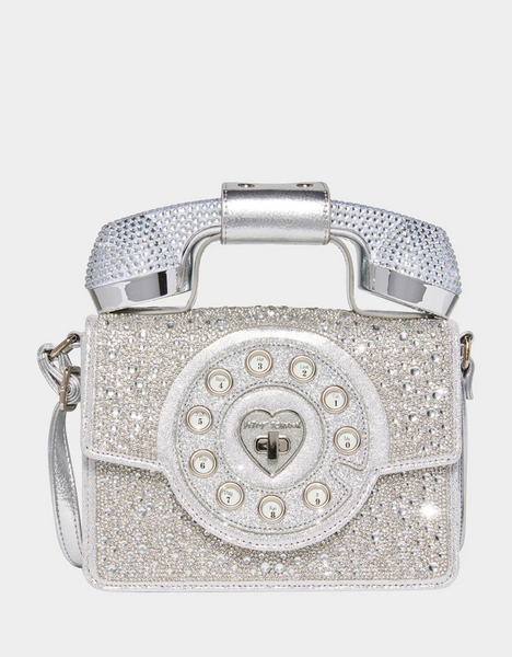 Betsey Johnson Kitsch Million Stars Phone Bag - Silver