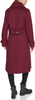 Image of Karl Lagerfeld Paris Double Breasted Tab Detail Wool Blend Maxi Peacoat - Burgundy