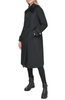 Image of Karl Lagerfeld Paris Double Breasted Tab Cuff Wool Blend Coat - Black
