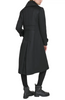 Image of Karl Lagerfeld Paris Double Breasted Tab Cuff Wool Blend Coat - Black