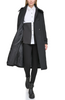 Image of Karl Lagerfeld Paris Double Breasted Tab Cuff Wool Blend Coat - Black