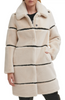 Image of Karl Lagerfeld Paris Paneled Faux Fur Coat - Oyster