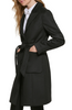 Image of Karl Lagerfeld Paris Belted Wool Blend Patch Pocket Coat - Black