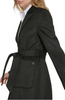 Image of Karl Lagerfeld Paris Belted Wool Blend Patch Pocket Coat - Black