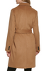 Image of Karl Lagerfeld Paris Belted Wool Blend Patch Pocket Coat - Camel