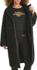 Image of Karl Lagerfeld Paris Oversized Faux Shearling Coat with Faux Leather Trim - Black