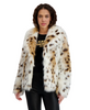 Image of Karl Lagerfeld Paris Snow Leopard Print Faux Fur Jacket - Leopard