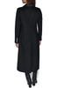 Image of Karl Lagerfeld Paris Double Breasted Wool Blend Longline Tuxedo Coat - Black