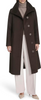 Image of Kenneth Cole Melton Wool Blend Stand Collar Walker Coat - Chocolate Brown