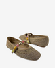 Image of Kenneth Cole Woven Knit Stone Embellished Mary Jane Flat - Natural