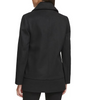 Image of Kenneth Cole Double Breasted Melton Wool Blend Peacoat - Black