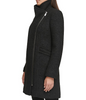 Image of Kenneth Cole Asymmetric Zip Front Boucle Wool Coat - Black