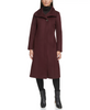 Image of Kenneth Cole Melton Wool Blend Stand Collar Walker Coat - Merlot