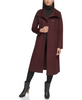 Image of Kenneth Cole Melton Wool Blend Stand Collar Walker Coat - Merlot