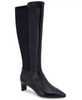 Image of Kenneth Cole Reaction Berry Mixed Media Tall Shaft Low Heel Boot - Black