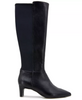 Image of Kenneth Cole Reaction Berry Mixed Media Tall Shaft Low Heel Boot - Black