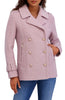 Image of Kensie Bouclé Wool Blend Double Breasted Peacoat - Rose