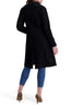 Image of Kensie Bouclé Wool Blend Double Breasted Walker Coat - Black
