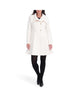 Image of Kensie Fold-Over Collar Faux Wool Fit-And-Flare Coat - Ivory