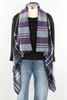 Image of Kozan Asymmetric Open Front Vest - Purple