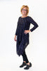 Image of Kozan Mandy Mesh Asymmetric Hem Top - Purple/Black