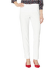 Image of Krazy Larry Pull On Microfiber Ankle Pant - White