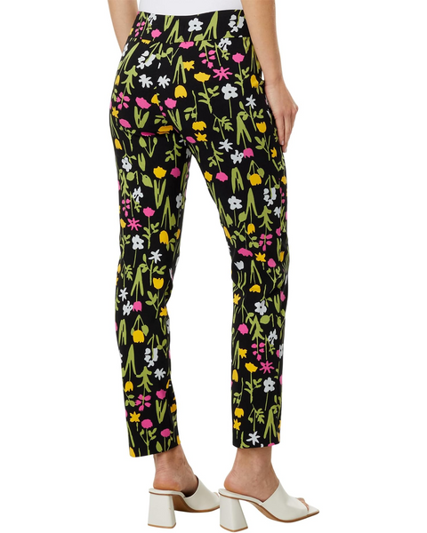 Krazy Larry Print Pull On Ankle Pant - Black Tulip *Take an EXTRA 1/2 Off*