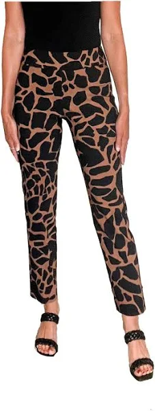 Krazy Larry Print Pull On Ankle Pant - Brown Rocks *Take an EXTRA 1/2 Off*
