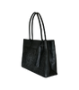 Image of Kuriosa Amy Large Leather Tote with Tassel - Black