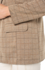 Image of Liverpool Check Open Front Boyfriend Blazer - Khaki Grid Check