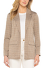 Image of Liverpool Check Open Front Boyfriend Blazer - Khaki Grid Check
