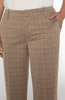 Image of Liverpool Kelsey Check Wide Leg Pants - Khaki Grid Check