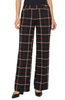 Image of Liverpool Kelsey Wide Leg Trouser - Black/Red Tattersall Plaid