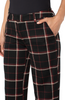Image of Liverpool Kelsey Wide Leg Trouser - Black/Red Tattersall Plaid