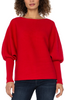 Image of Liverpool Long Sleeve Boat Neck Dolman Sweater - Tango Red