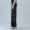 Image of Clara Sunwoo Dotted Line Print Signature Palazzo - Black/Taupe