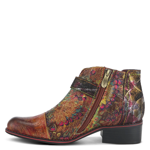 L'Artiste by Spring Step Georgiana Scope Bootie - Camel/Multicolor